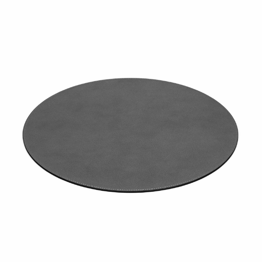 Grained Leather Round Placemat | Pinetti | Italianfurniture.com