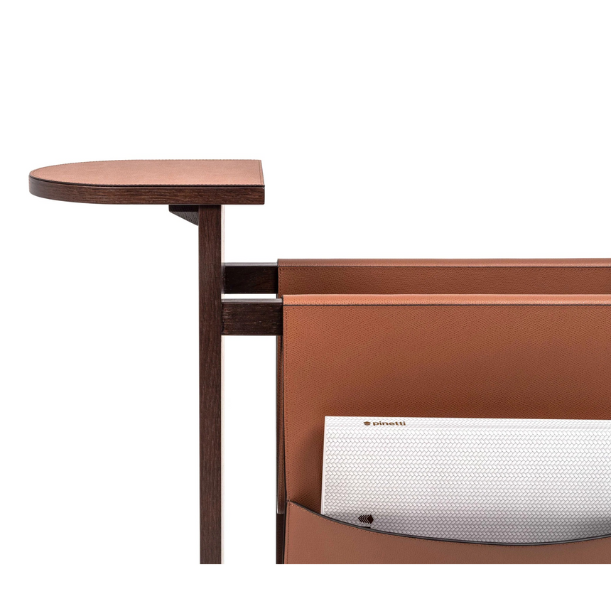 Wheeled Wooden Magazine Rack | Pinetti Tata | Italianfurniture.com