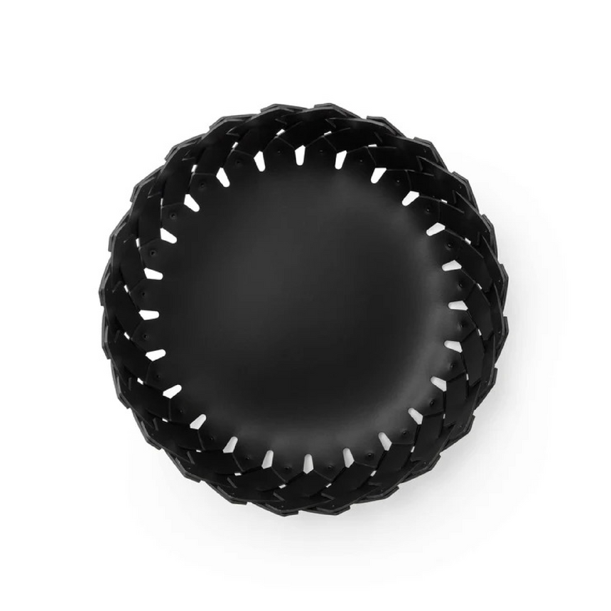 Leather Strips Short Basket | Pinetti Almeria | Italianfurniture.com