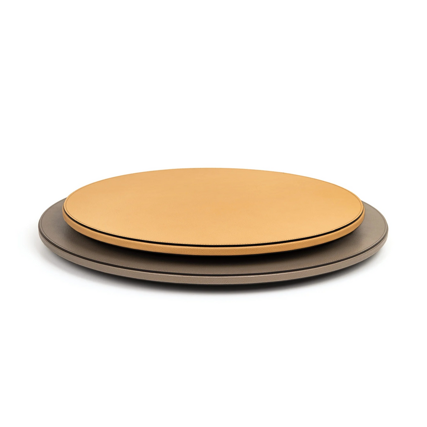 Calf Leather Lazy Susan | Pinetti | Italianfurniture.com