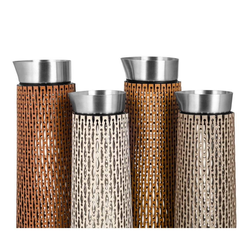Leather-Wrapped Glass Carafe | Pinetti Sophie | Italianfurniture.com