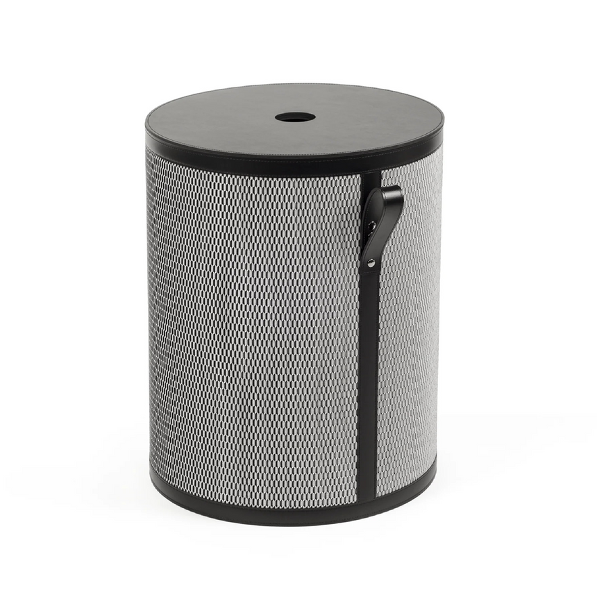 Leather Short Round Basket | Pinetti Nadia | Italianfurniture.com