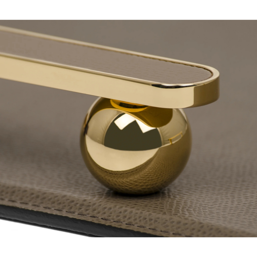 Leather Tray With Handles | Pinetti Pamphili | Italianfurniture.com