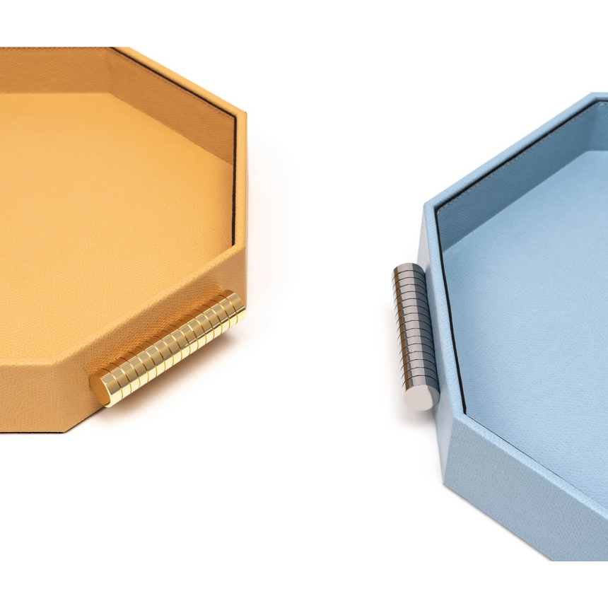 Hexagonal Leather Tray | Pinetti Grace | Italianfurniture.com
