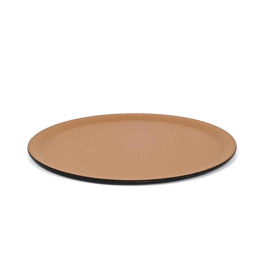 Round Calf Leather Tray | Pinetti Victor | Italianfurniture.com