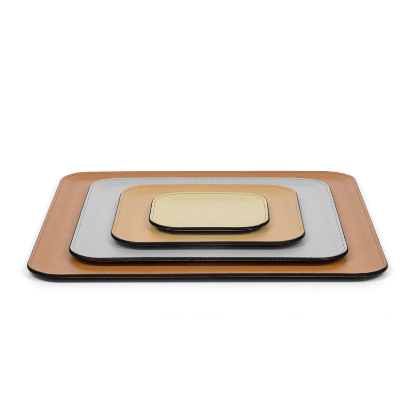 Square Calf Leather Tray | Pinetti Victor | Italianfurniture.com