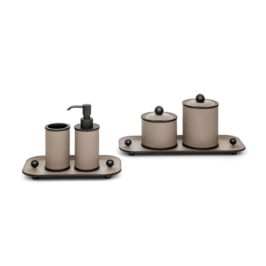 Round Leather Cotton Pad Holder | Pinetti Olimpia | Italianfurniture.com