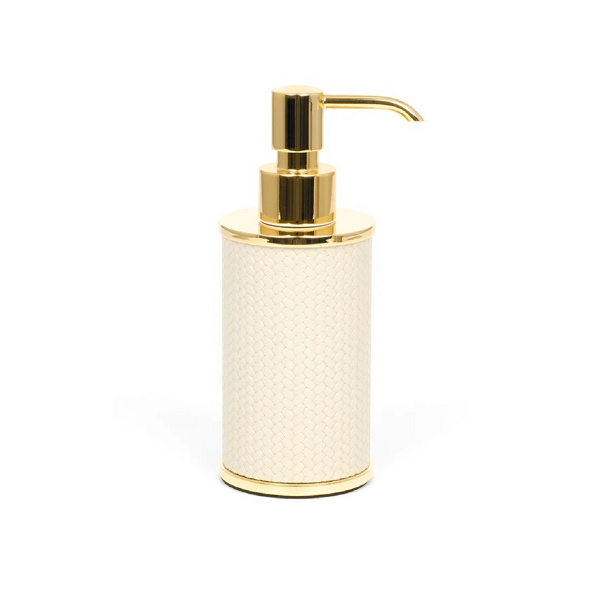 Leather Covered Round Bathroom Set | Pinetti Olimpia | Italianfurniture.com