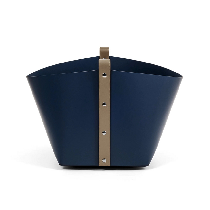 Leather Strapped Basket | Pinetti Ovo | Italianfurniture.com