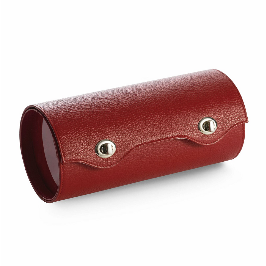 4-Watch Leather and Wood Luxury Travel Roll | Agresti Rollo Delle Ore | Italianfurniture.com