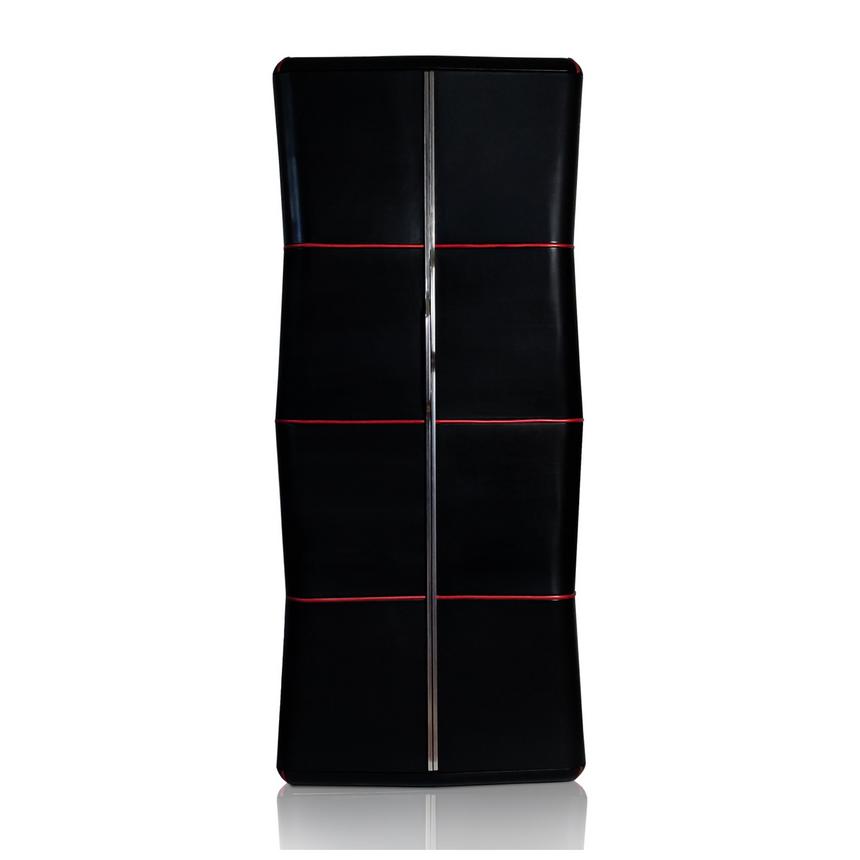 Armoured Black Leather Watch Armoire | Agresti Gran Premio | Italianfurniture.com