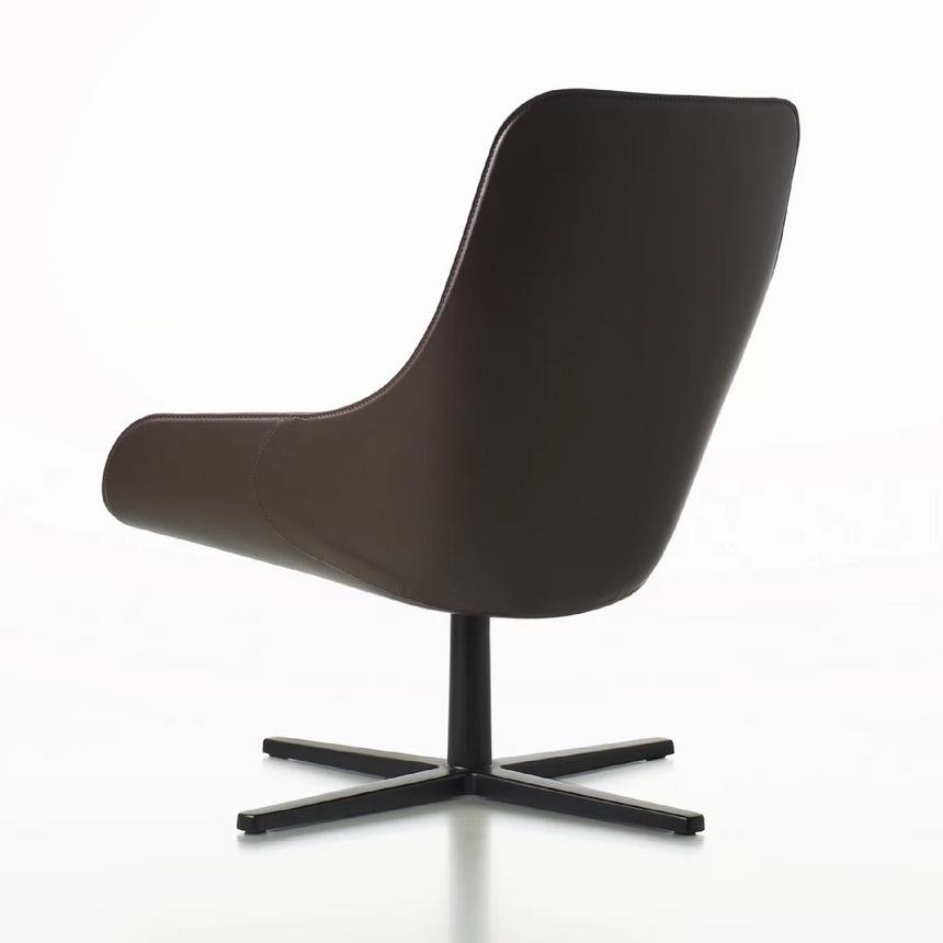 Leather Covered Swivel Armchair | Alias Violon | Italianfurniture.com