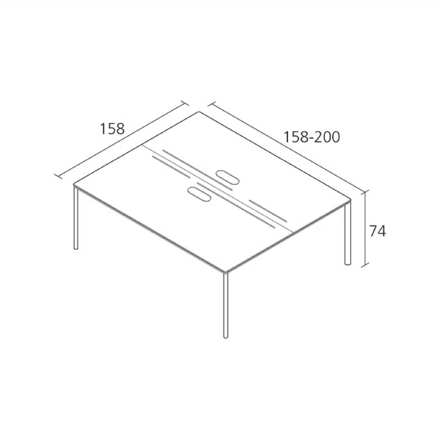 Lacquered Aluminium Office Desk | Alias Landscape | Italianfurniture.com