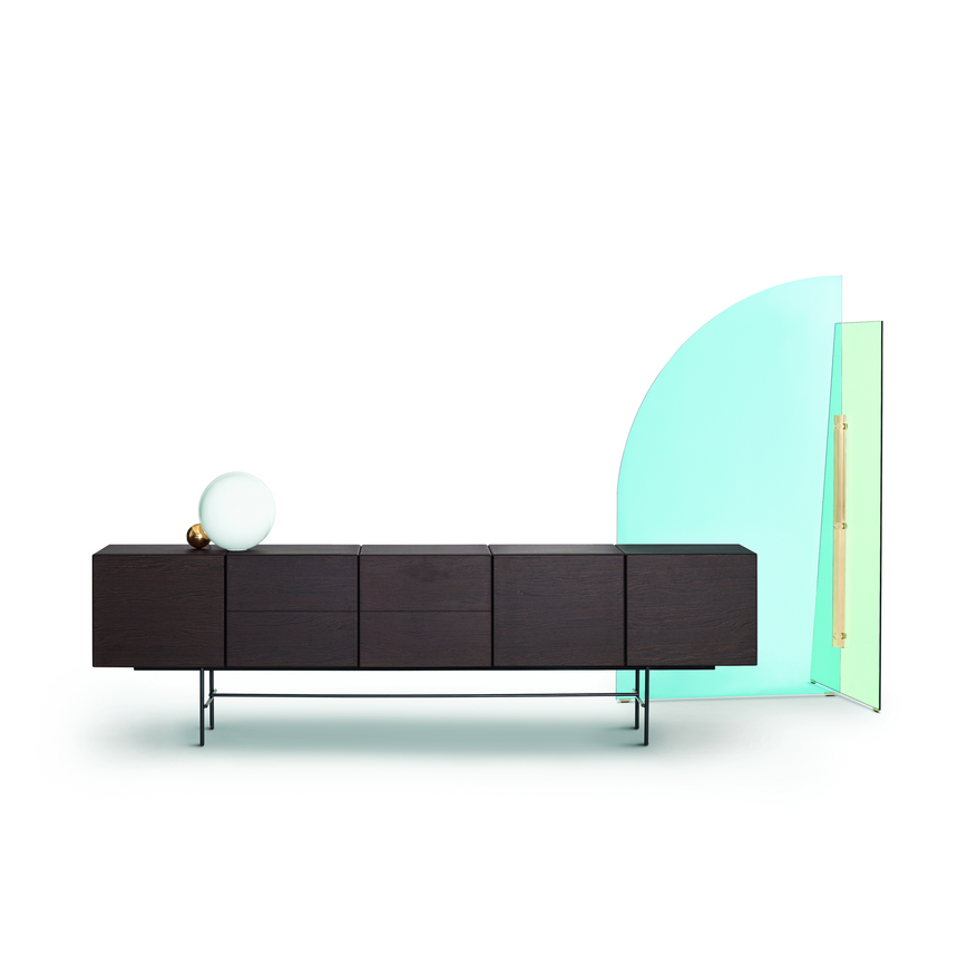 Colored Glass Room Divider | Arflex Vela | Italianfurniture.com