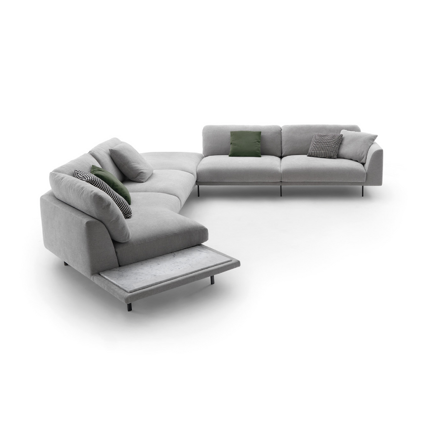 Trapezoid Isle Modular Table Sofa | Arflex Bel Air | Italianfurniture.com