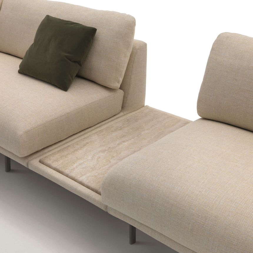 Trapezoid Modular Sofa With Table | Arflex Bel Air | Italianfurniturecom