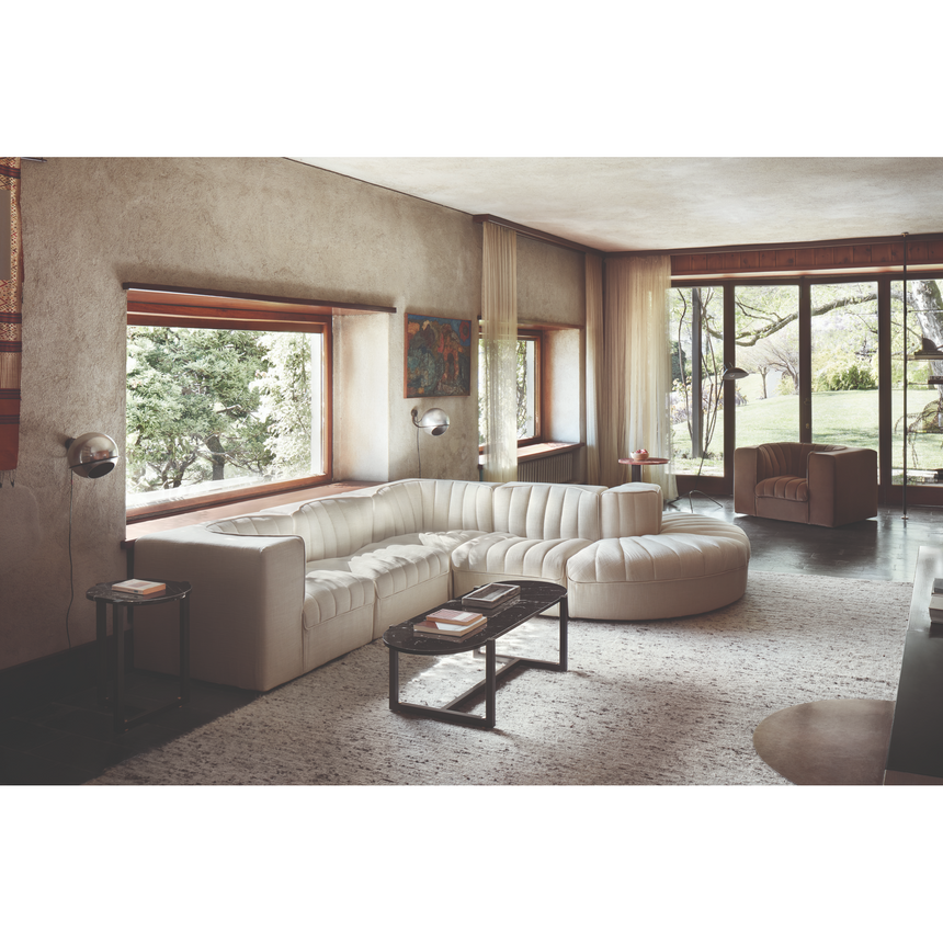 Round and Semi round Channeled Modular Sofa | Arflex 9000 | Italianfurniture.com