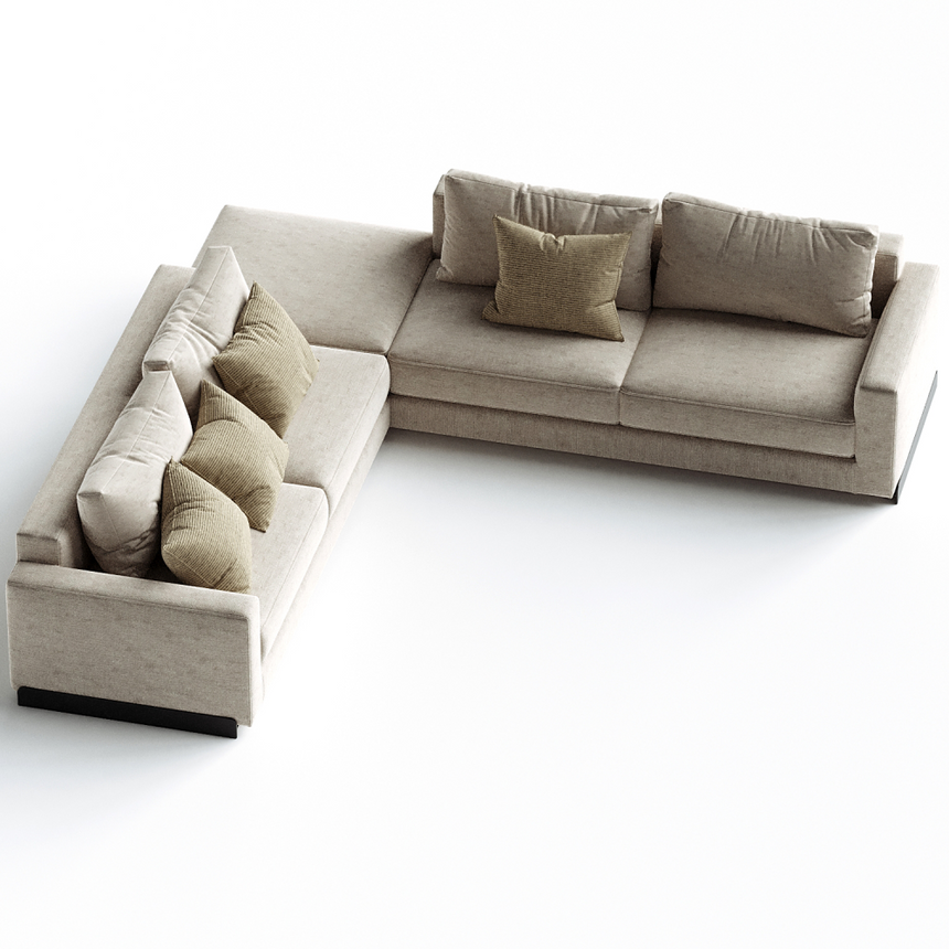 Corner Unit Sofa with Ottoman | Arflex Rendez-Vous (Composition R10)