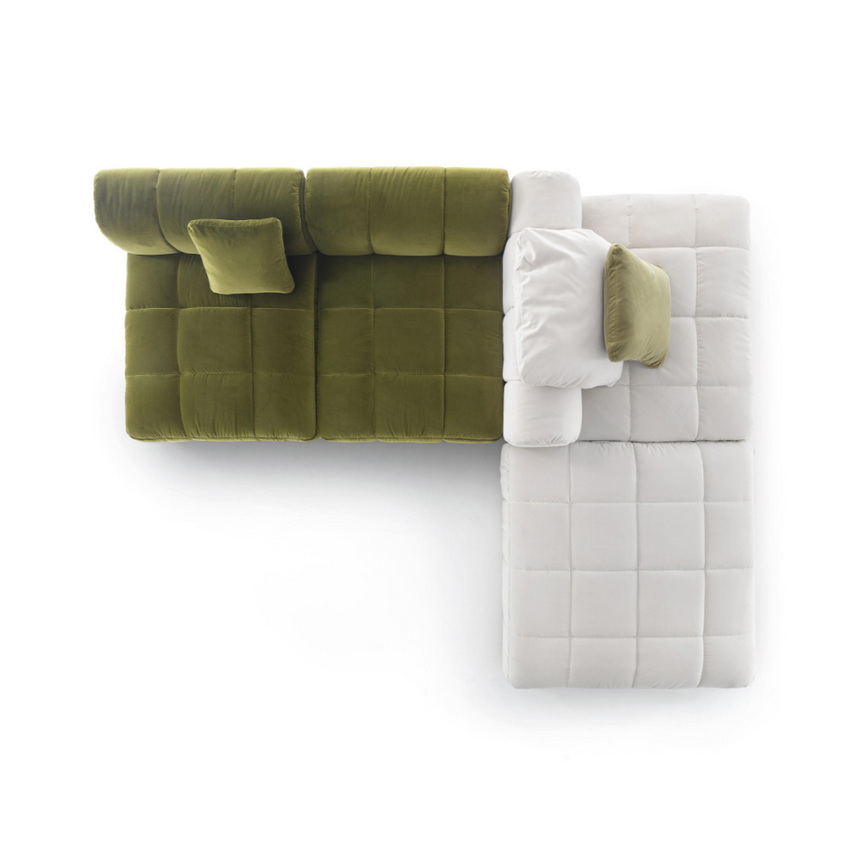 Channeled L-Shaped 4-Module Sofa | Arflex Strips (Composition S18)