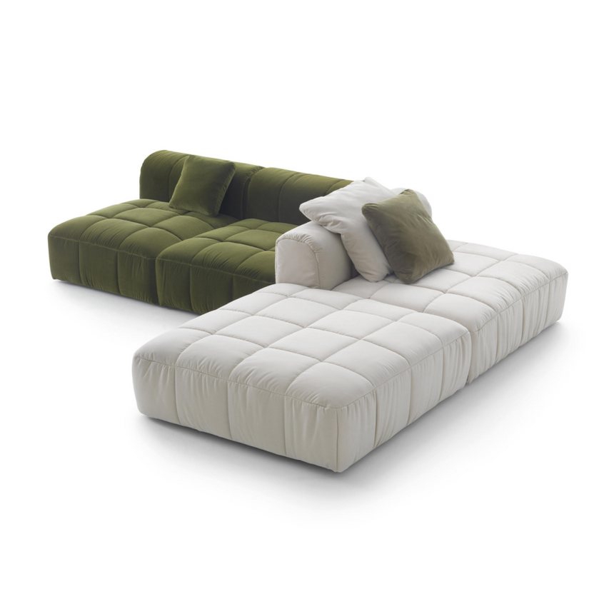 Channeled L-Shaped 4-Module Sofa | Arflex Strips (Composition S18)
