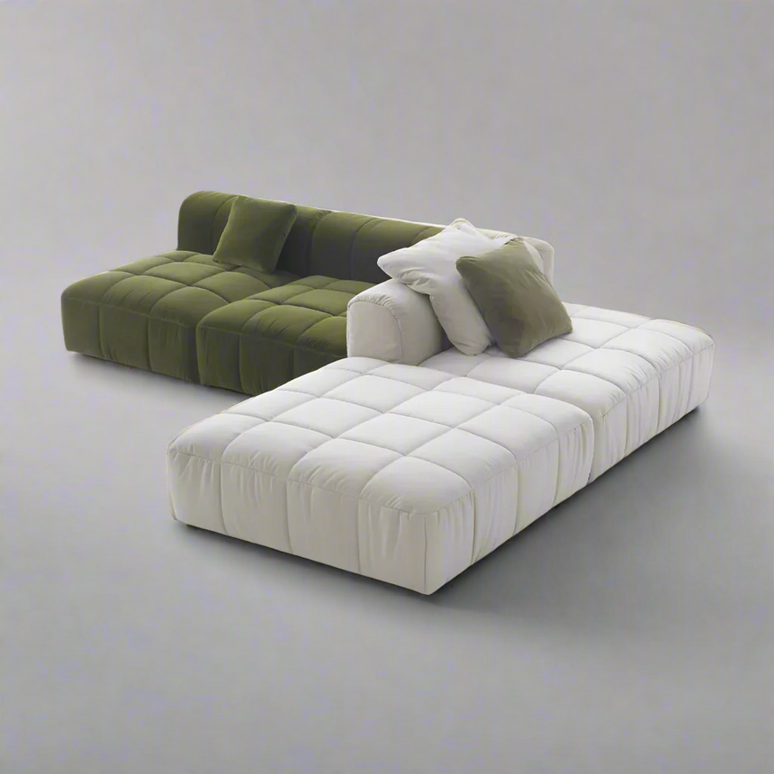 Channeled L-Shaped 4-Module Sofa | Arflex Strips (Composition S18)