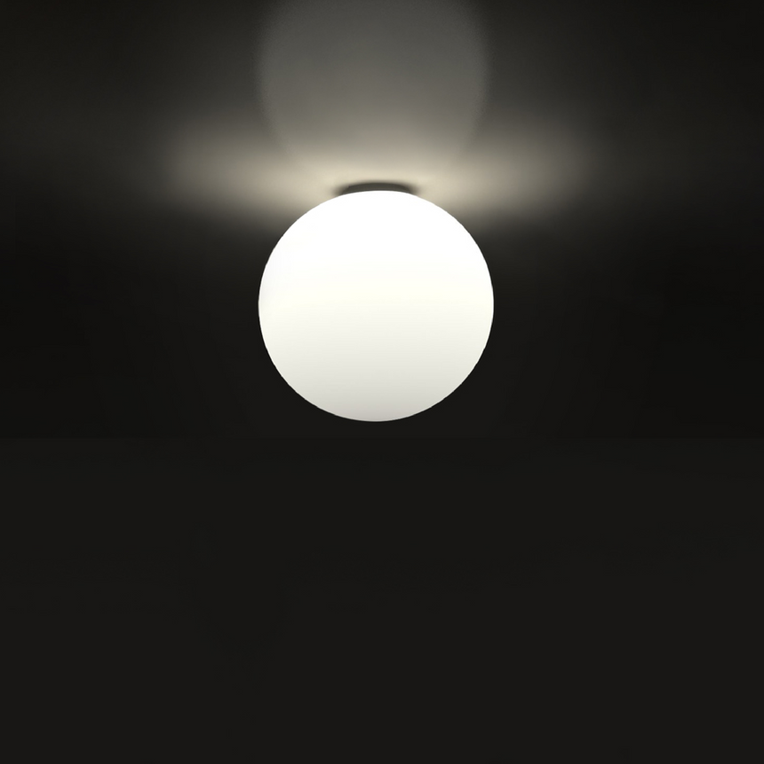 Glass Globe Wall/Ceiling Lamp | Artemide Dioscuri | ItalianFurniture.com