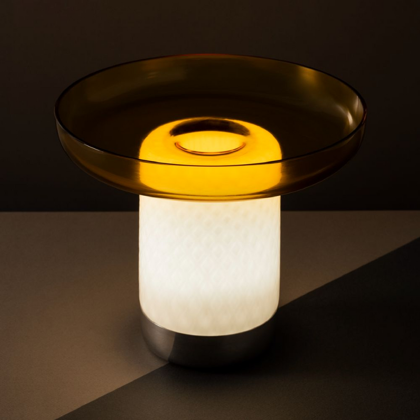 Venetian Glass Plate Table Lamp | Artemide Bonta | Italianfurniture.com