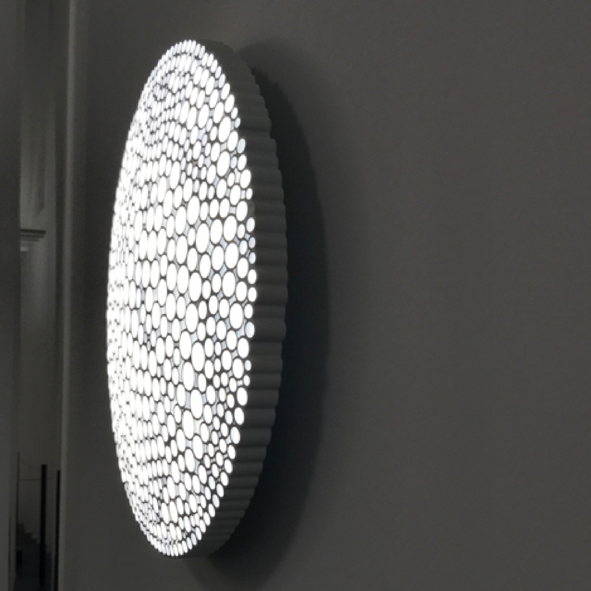Honeycomb Round Ceiling Lamp | Artemide Calipso | Italianfurniture.com