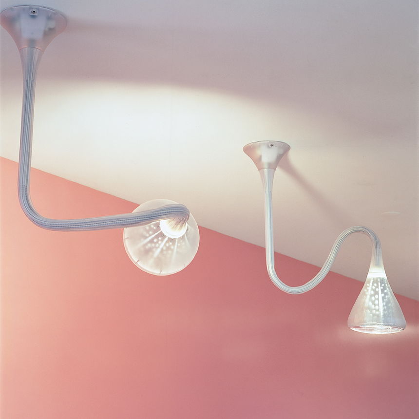 Perforated Mirrored Aluminum Pendant Lamp | Artemide Pipe | Italianfurniture.com