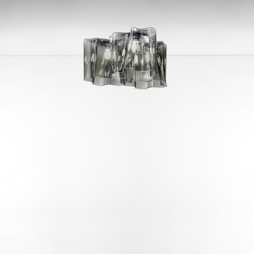 Organic-Shaped Glass Ceiling Lamp | Artemide Logico | ItalianFurniture.com