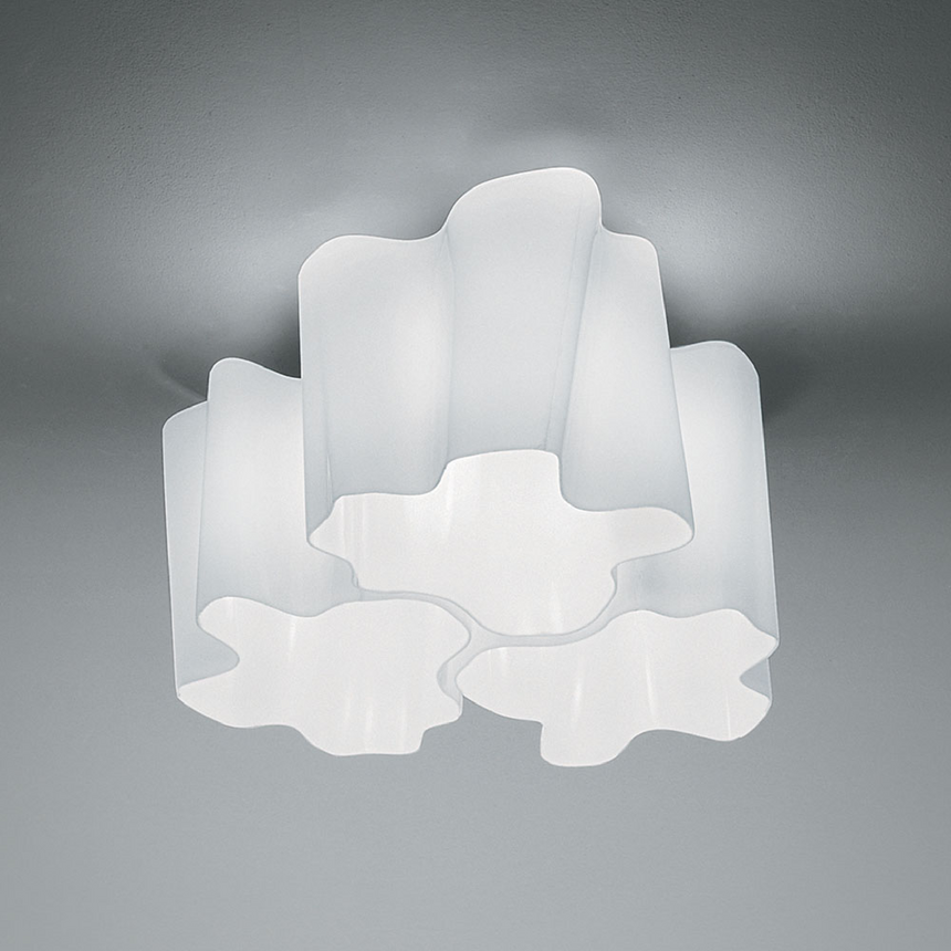 Organic-Shaped Glass Ceiling Lamp | Artemide Logico | ItalianFurniture.com