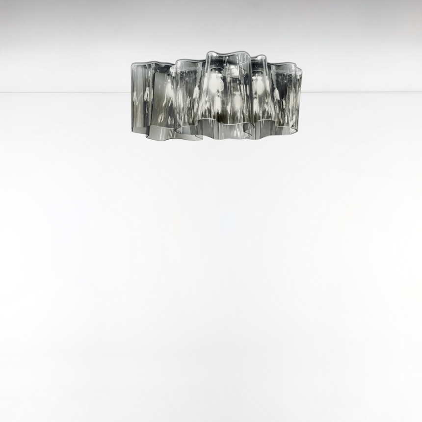 Organic-Shaped Glass Ceiling Lamp | Artemide Logico | ItalianFurniture.com