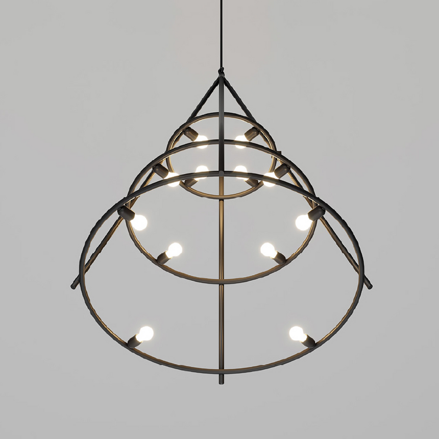 Steel Tubes Conical Pendant Lamp | Artemide El Poris