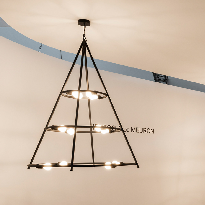 Steel Tubes Conical Pendant Lamp | Artemide El Poris