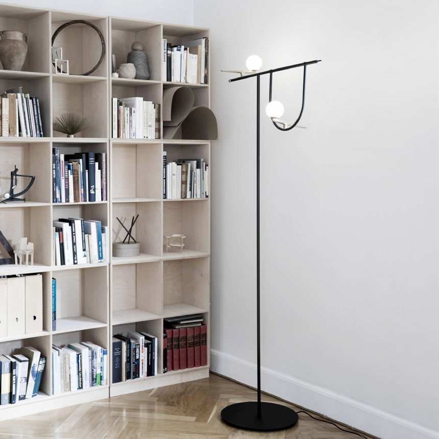 Opal Blown Glass Floor Lamp | Artemide Yanzi | Italianfurniture.com