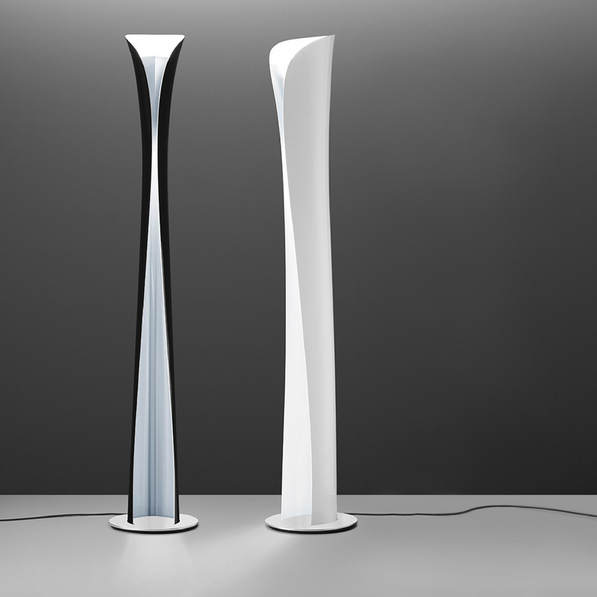 Curved Aluminum Floor Lamp | Artemide Cadmo | Italianfurniture.com