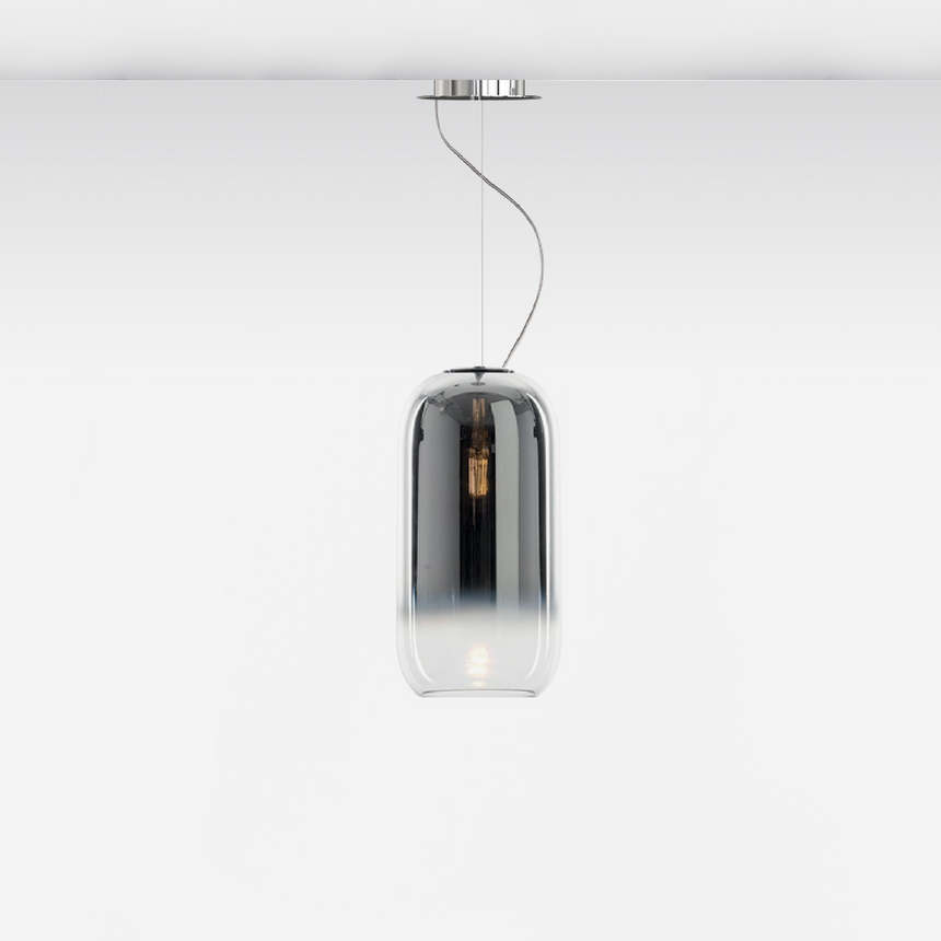 Pill-Shaped Glass Pendant Lamp | Artemide Gople | Italianfurniture.com
