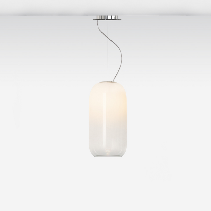 Pill-Shaped Glass Pendant Lamp | Artemide Gople | Italianfurniture.com