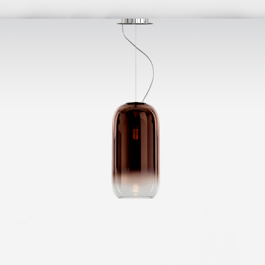 Pill-Shaped Glass Pendant Lamp | Artemide Gople | Italianfurniture.com