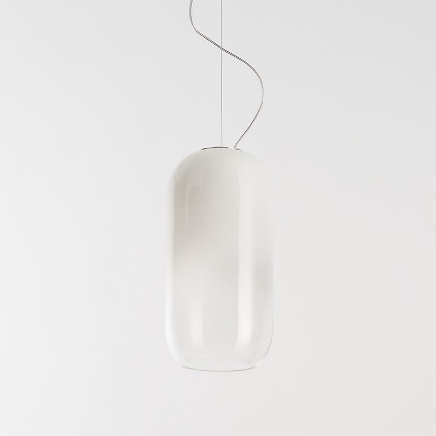 Pill-Shaped Glass Pendant Lamp | Artemide Gople | Italianfurniture.com