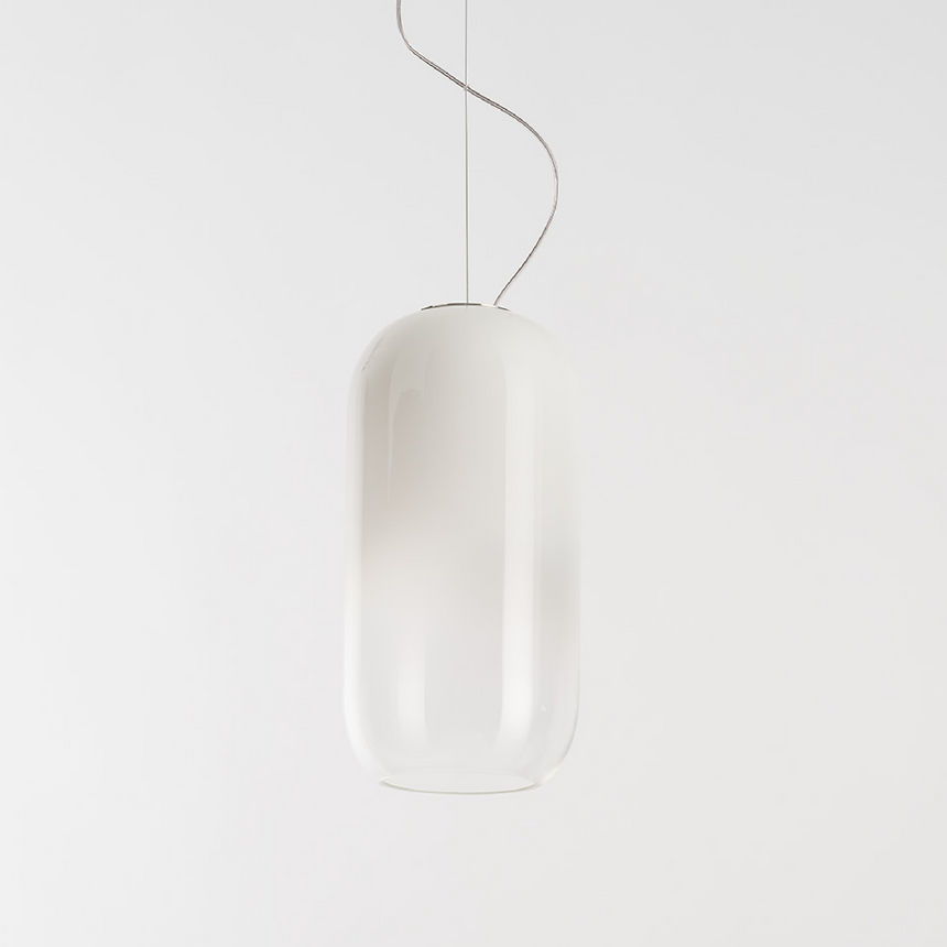 Pill-Shaped Glass Pendant Lamp | Artemide Gople | Italianfurniture.com