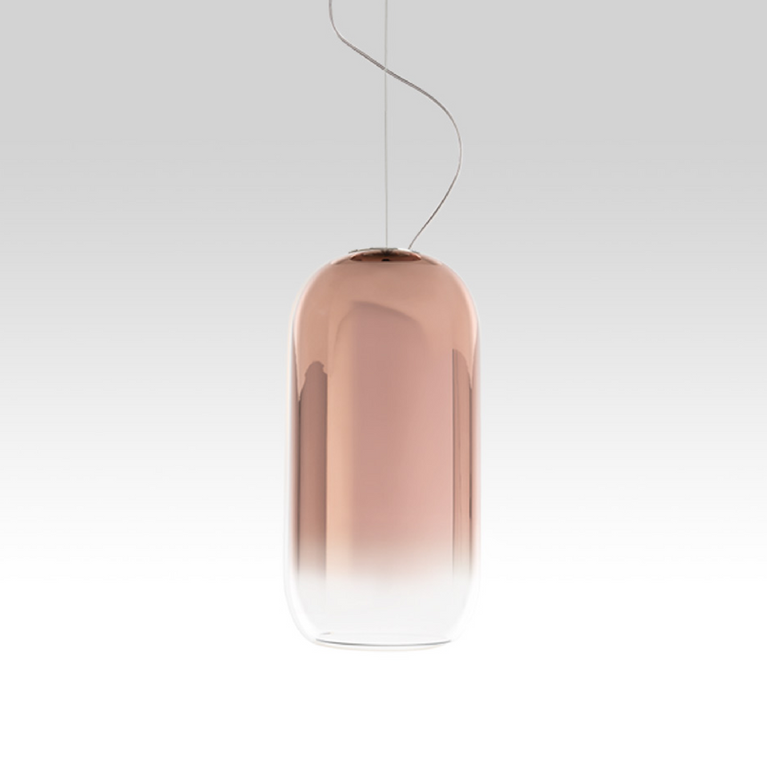 Pill-Shaped Glass Pendant Lamp | Artemide Gople | Italianfurniture.com