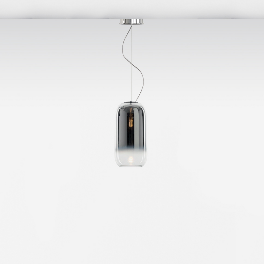 Pill-Shaped Glass Pendant Lamp | Artemide Gople | Italianfurniture.com