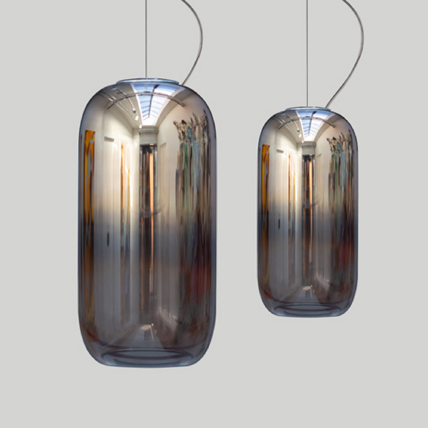 Pill-Shaped Glass Pendant Lamp | Artemide Gople | Italianfurniture.com