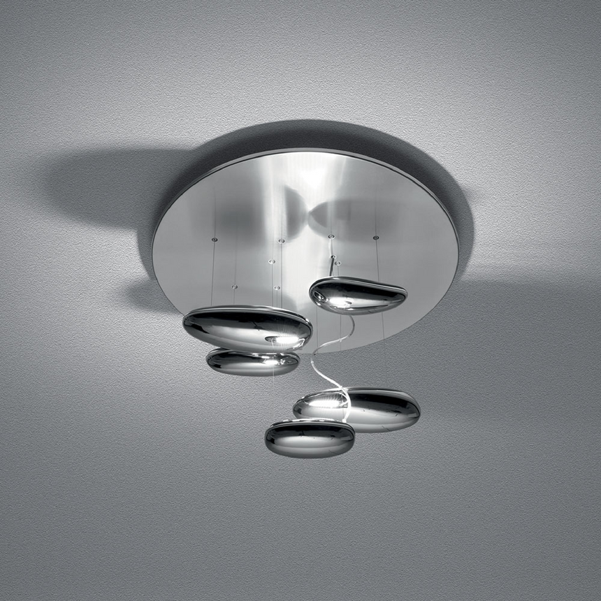 Satin Aluminum Cluster Ceiling Lamp | Artemide Mercury | ItalianFurniture.com