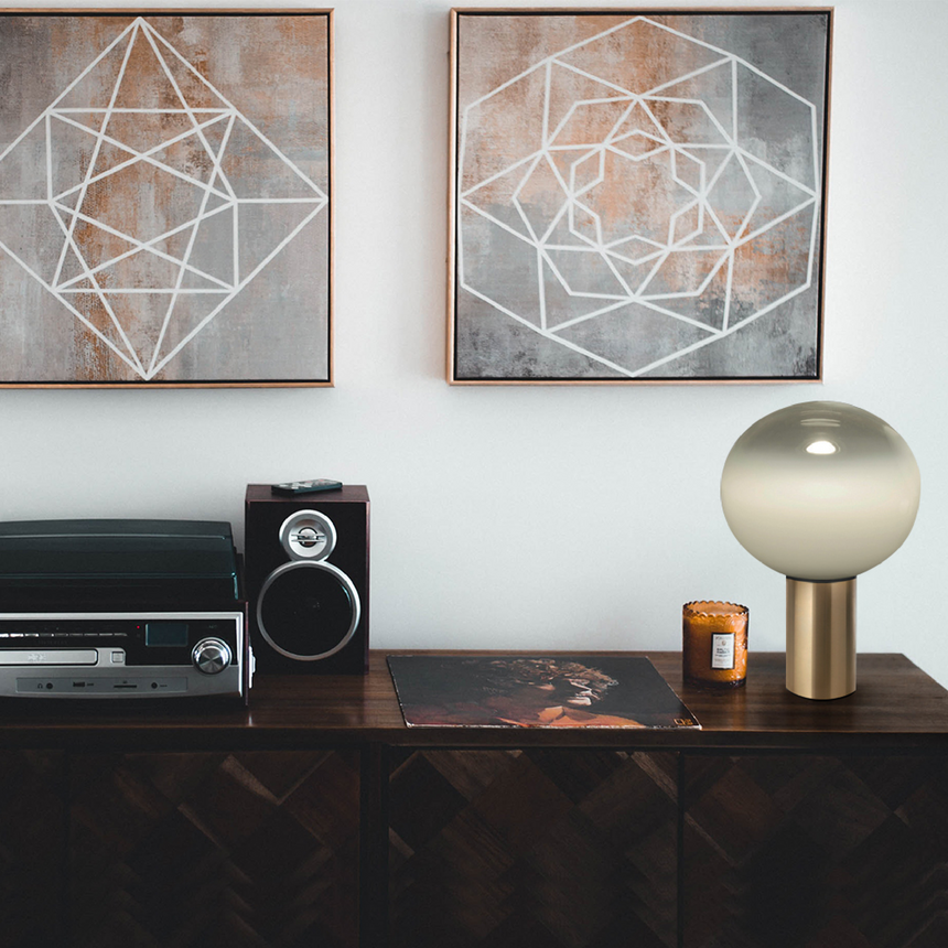 Cylindrical Base Glass Table Lamp | Artemide Laguna | Italianfurniture.com