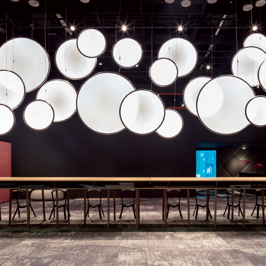 Aluminum Ring Vertical Pendant Lamp | Artemide Discovery | italianfurniture.com