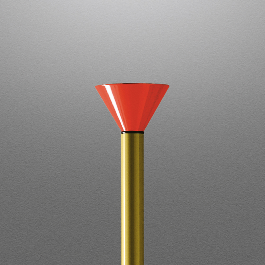 Red Conical Diffuser Floor Lamp | Artemide Callimaco | Italianfurniture.com