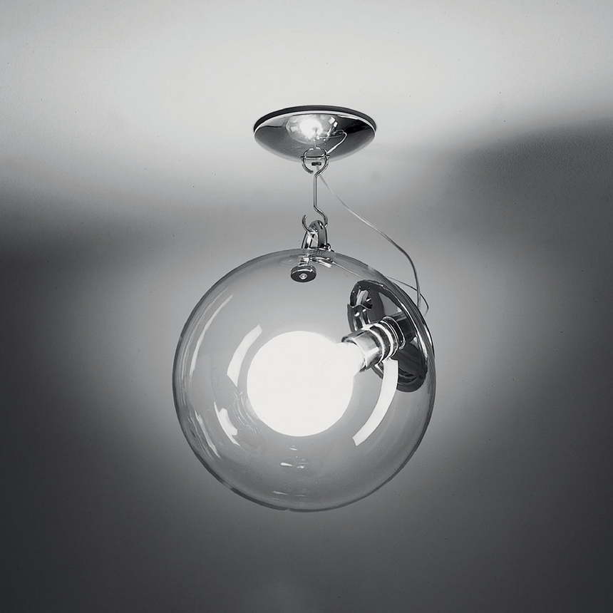 Clear Glass Globe Ceiling Lamp | Artemide Miconos | ItalianFurniture.com