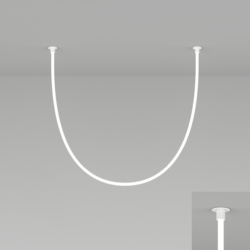 Flexible Tube Ceiling Lamp | Artemide La Linea | Italianfurniture.com